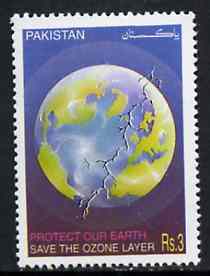 Pakistan 1997 Save the Ozone Layer 3r unmounted mint*, stamps on , stamps on  stamps on environment     globes