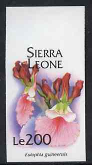Sierra Leone 1994 Orchids 200L (Eulophia guineensis) unmounted mint imperf marginal, SG 2162var, stamps on , stamps on  stamps on orchids