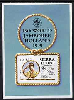 Sierra Leone 1995 World Scout Jamboree IMPERF m/sheet unmounted mint, as SG MS 2315, stamps on scouts, stamps on knots