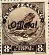 New Zealand 1942 Lizard 8d def perf 12.5 opt'd Official unmounted mint, SG O128, stamps on , stamps on  stamps on , stamps on  stamps on  kg6 , stamps on  stamps on reptiles    lizards