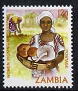 Zambia 1981 Mushroom Picking 12n from definitive set unmounted mint, SG 342*, stamps on fungi      food