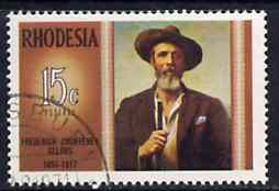 Rhodesia 1971 Famous Rhodesians (5th Series) Frederick Selous (Hunter, Explorer & Pioneer) fine used SG 458*, stamps on , stamps on  stamps on hunting, stamps on  stamps on explorers, stamps on  stamps on personalities