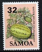 Samoa 1983-84 Water Melon 32s from Fruits definitive set, SG 659, stamps on , stamps on  stamps on fruit, stamps on  stamps on food, stamps on  stamps on melon