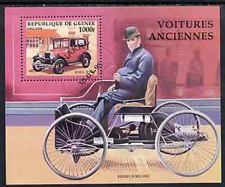 Guinea - Conakry 1998 Old Cars perf miniature sheet cto used