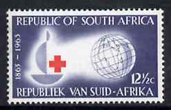 South Africa 1963 Red Cross Centenary 12.5c unmounted mint, SG 226, stamps on , stamps on  stamps on red cross, stamps on  stamps on globes