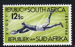 South Africa 1964 Rugby Board 75th Anniversary 12.5c unmounted mint, SG 253, stamps on , stamps on  stamps on rugby, stamps on  stamps on sport