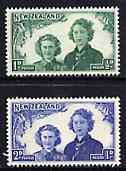 New Zealand 1944 Health - Princesses as Guides set of 2 unmounted mint SG 663-64*, stamps on , stamps on  stamps on scouts, stamps on royalty, stamps on  stamps on  kg6 , stamps on  stamps on 