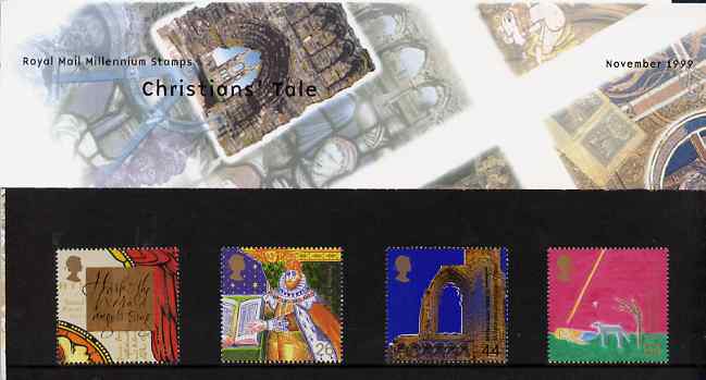 Great Britain 1999 Millennium Series #11 - the Christian's Tale set of 4 in official presentation pack SG 2115-18, stamps on , stamps on  stamps on christmas, stamps on religion, stamps on millennium