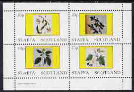 Staffa 1982 Flowers #08 perf  set of 4 values (10p to 75p) unmounted mint, stamps on , stamps on  stamps on flowers