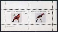 Bernera 1982 Birds #09 perf  set of 2 values (40p & 60p) unmounted mint, stamps on birds   