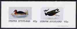 Staffa 1981 Birds #36 imperf  set of 2 values (40p & 60p) unmounted mint, stamps on , stamps on  stamps on birds    