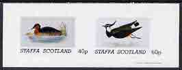 Staffa 1981 Birds #36 imperf  set of 2 values (40p & 60p) unmounted mint, stamps on birds