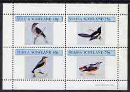 Staffa 1981 Birds #37 perf  set of 4 values (10p to 75p) unmounted mint, stamps on , stamps on  stamps on birds    