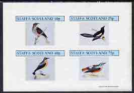Staffa 1981 Birds #37 imperf  set of 4 values (10p to 75p) unmounted mint , stamps on birds    