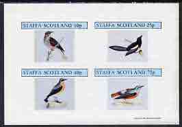 Staffa 1981 Birds #37 imperf  set of 4 values (10p to 75p) unmounted mint , stamps on birds