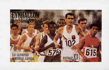 Eynhallow 1976 Montreal Olympics (Running) imperf souvenir sheet (Â£1 value) unmounted mint, stamps on , stamps on  stamps on sport   olympics   running