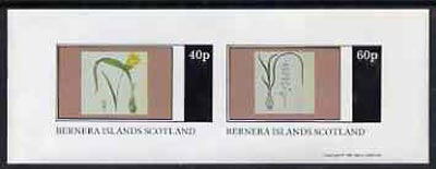 Bernera 1981 Flowers #04 imperf  set of 2 values (40p & 60p) unmounted mint , stamps on , stamps on  stamps on flowers