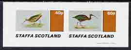 Staffa 1981 Birds #38 imperf  set of 2 values (40p & 60p) unmounted mint, stamps on , stamps on  stamps on birds    