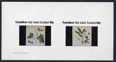 Eynhallow 1982 Fruit (Black currant & Strawberry) imperf  set of 2 values (40p & 60p) unmounted mint, stamps on fruit
