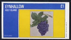 Eynhallow 1982 Fruit (Grapes) imperf  souvenir sheet (Â£1 value) unmounted mint, stamps on , stamps on  stamps on fruit    grapes    wine     alcohol