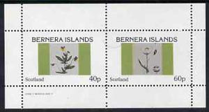 Bernera 1982 Flowers #05 perf  set of 2 values (40p & 60p) unmounted mint, stamps on , stamps on  stamps on flowers, stamps on  stamps on violas