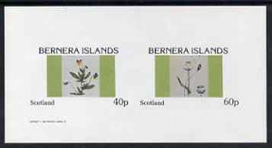 Bernera 1982 Flowers #05 imperf  set of 2 values (40p & 60p) unmounted mint, stamps on , stamps on  stamps on flowers, stamps on  stamps on violas