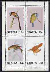 Staffa 1982 Birds #39 (Blue Tit, Long-tailed Tit, etc) perf set of 4 values (10p to 75p) unmounted mint, stamps on , stamps on  stamps on birds    tits