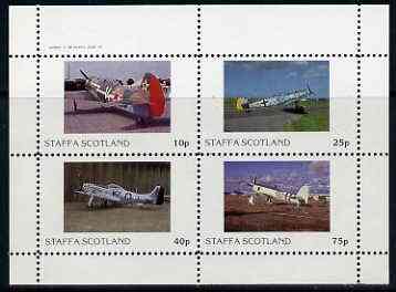 Staffa 1982 WW2 Aircraft #2 perf set of 4 values unmounted mint, stamps on , stamps on  stamps on aviation, stamps on  stamps on  ww2  , stamps on  stamps on 