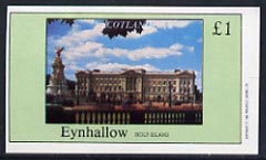 Eynhallow 1982 Royal Residences (Buckingham Palace) imperf  souvenir sheet (£1 value) unmounted mint, stamps on castles, stamps on buildings, stamps on royalty