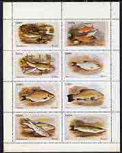 Staffa 1973 Fish #01 (Ruff, Carp, Barbel, Roach etc) perf  set of 8 values (1p to 15p) unmounted mint, stamps on , stamps on  stamps on fish    