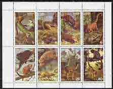 Staffa 1977 Wild Animals (Monkeys, Ocelot, etc) perf set of 8 values unmounted mint, stamps on , stamps on  stamps on animals, stamps on anteater, stamps on apes, stamps on rodents, stamps on cats