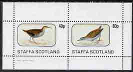 Staffa 1982 Birds #40 perf set of 2 values (40p & 60p) unmounted mint, stamps on birds  