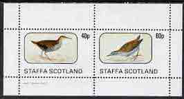 Staffa 1982 Birds #40 perf set of 2 values (40p & 60p) unmounted mint, stamps on birds