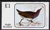 Staffa 1982 Birds #40 imperf souvenir sheet (Â£1 value) unmounted mint, stamps on birds