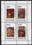 Staffa 1982 French Tapestries (Jugement de Jean, Vie du Chateau, etc) perf set of 4 values (10p to 75p) unmounted mint, stamps on , stamps on  stamps on history          textiles     crafts
