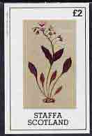 Staffa 1982 Flowers #10 imperf  deluxe sheet (Â£2 value) unmounted mint, stamps on flowers