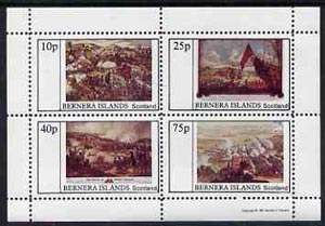 Bernera 1981 Paintings of Battles perf  set of 4 values (10p to 75p) unmounted mint, stamps on battles    arts