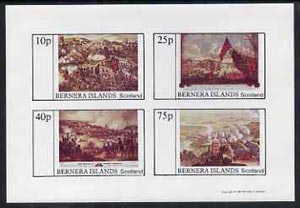 Bernera 1981 Paintings of Battles imperf  set of 4 values (10p to 75p) unmounted mint, stamps on , stamps on  stamps on battles    arts