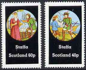 Staffa 1982 Fairy Tales (Admiral with Cat & Kings Treasure) perf  set of 2 values (40p & 60p) unmounted mint, stamps on cats, stamps on fairy tales, stamps on literature