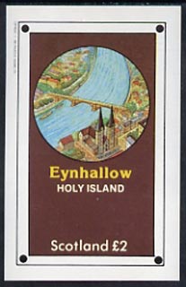 Eynhallow 1982 Airial View of River Bridge imperf deluxe sheet (£2 value) unmounted mint, stamps on bridges, stamps on civil engineering, stamps on rivers