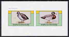 Staffa 1982 Water Birds #04 (Coot & Mallard) imperf  set of 2 values (40p & 60p) unmounted mint, stamps on birds, stamps on ducks