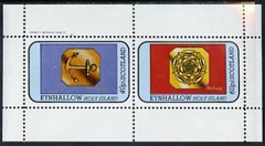 Eynhallow 1982 Hallmarks (Birmingham Anchor & Sheffield Rose) perf  set of 2 values (40p & 60p) unmounted mint, stamps on , stamps on  stamps on jewellry     anchor    roses