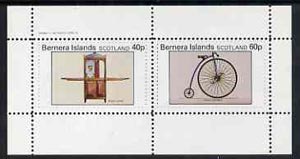 Bernera 1982 Transport (Sedan Chair & Penny Farthing Bicycle) perf  set of 2 values (40p & 60p) unmounted mint, stamps on , stamps on  stamps on transport    bicycles