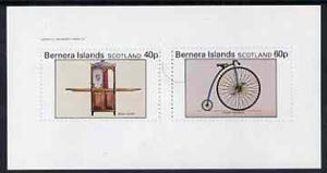 Bernera 1982 Transport (Sedan Chair & Penny Farthing Bicycle) imperf  set of 2 values (40p & 60p) unmounted mint, stamps on , stamps on  stamps on transport    bicycles