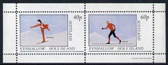 Eynhallow 1981 Skiing perf  set of 2 values (40p & 60p) unmounted mint, stamps on skiing