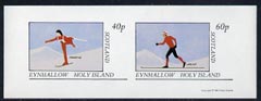 Eynhallow 1981 Skiing imperf  set of 2 values (40p & 60p) unmounted mint, stamps on , stamps on  stamps on skiing