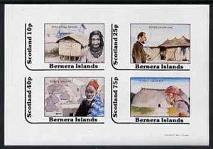 Bernera 1981 Cultures (Papua, Kurds, Dogon & Xingu) imperf  set of 4 values (10p to 75p) unmounted mint, stamps on , stamps on  stamps on cultures, stamps on shells