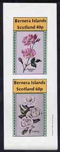 Bernera 1981 Roses (American Pillar & Iceberg) imperf  set of 2 values (40p & 60p) unmounted mint , stamps on flowers    roses