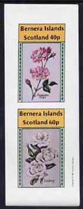 Bernera 1981 Roses (American Pillar & Iceberg) imperf  set of 2 values (40p & 60p) unmounted mint 