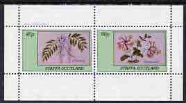 Staffa 1982 Flowers #11 (Wisteria & Honeysuckle) perf  set of 2 values (40p & 60p) unmounted mint, stamps on flowers